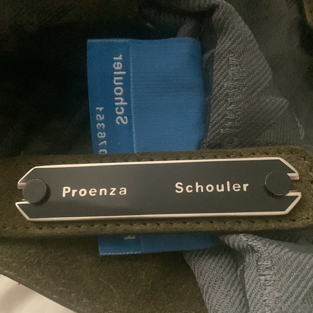 PROENZA SCHOULER PS1 Medium Suede Bag - Teak/Green - Like New + Amazing! - Picture 12 of 12